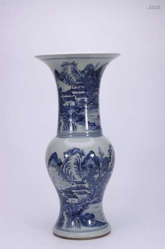 A Chinese Blue and White Porcelain Vase