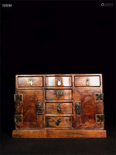 A Chinese Carved Hardwood Cabinet