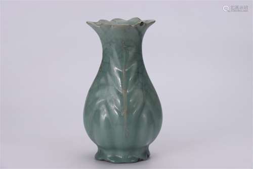 A Chinese Celadon Glazed Porcelain Vase