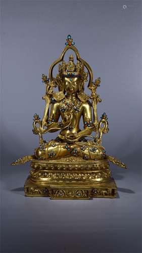 A Chinese Gilt Bronze Figure of Buddha