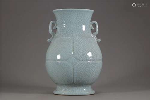 A Chinese Celadon Glazed Porcelain Vase