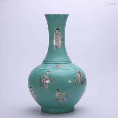 A Chinese Famille-Rose Porcelain Vase