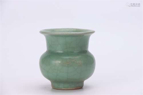A Chinese Celadon Glazed Porcelain Pot