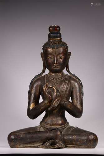 A Chinese Bronze Figure of Buddha