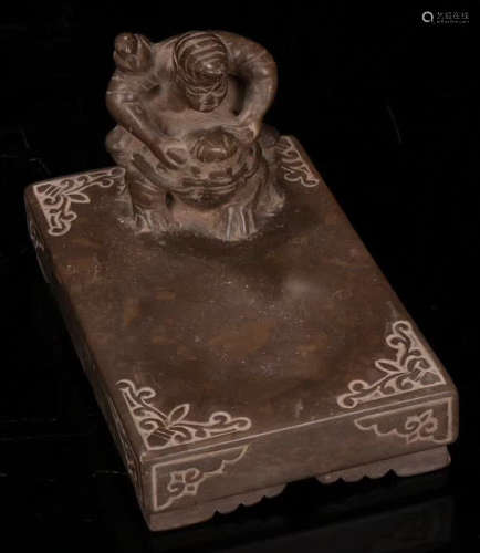 A QING STONE CARVED INK SLAB