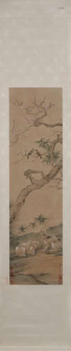 A RABBIT PATTERN PAINTING BY JIANGYANXI