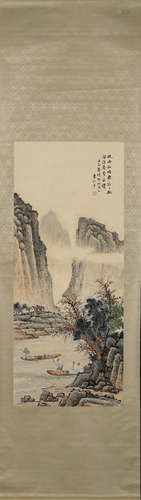 A LANDSCAPE PATTERN PAINTING BY YUANSONGNIAN