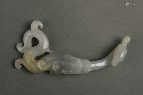 A CARVED JADE ORNAMENT QING DYNASTY