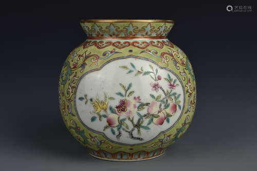 A FAMILLE ROSE JAR QIANLONG PERIOD