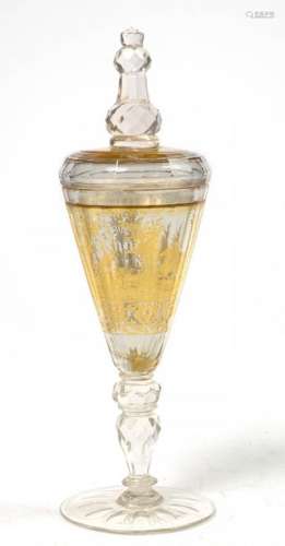 Pokal in translucent glass decorated with a \