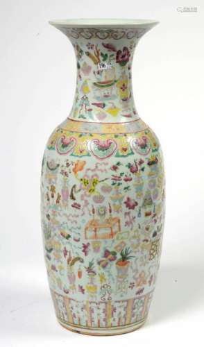 Large polychrome porcelain vase of China called \