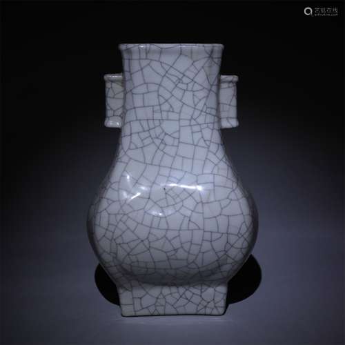 Ge glaze double ear square bottle