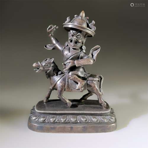 Bronze horse riding statue