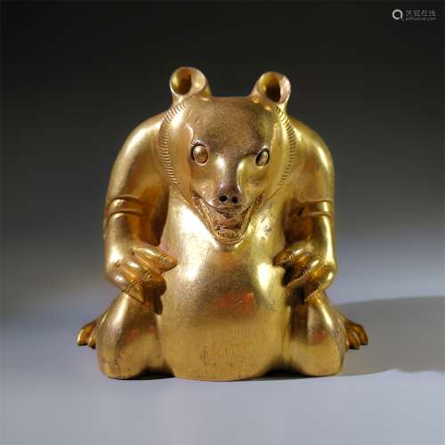 Copper gilded Bear Ornament