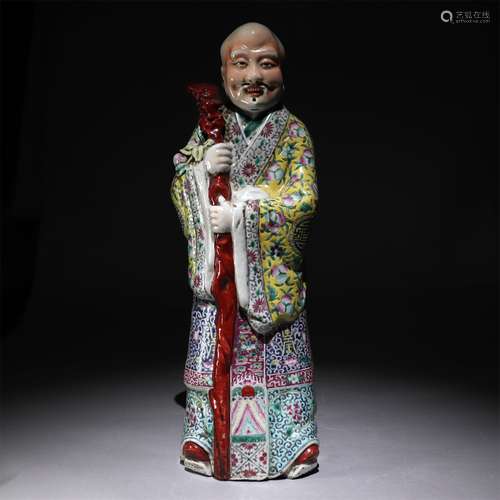 Porcelain statue of the old man