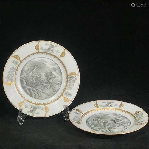 Porcelain plate for export