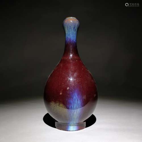 Ornamental bottle of kiln changing glaze