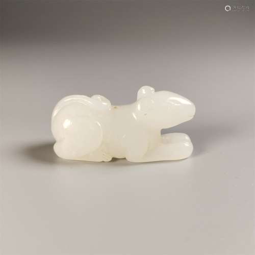 Hetian jade white jade mouse Pendant