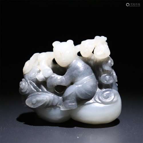 Hetian jade children's playful handlebar