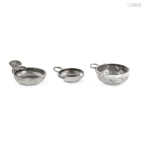 LOT OF THREE WINE CUPS, IN SILVER, FROM THE XVIIIt…