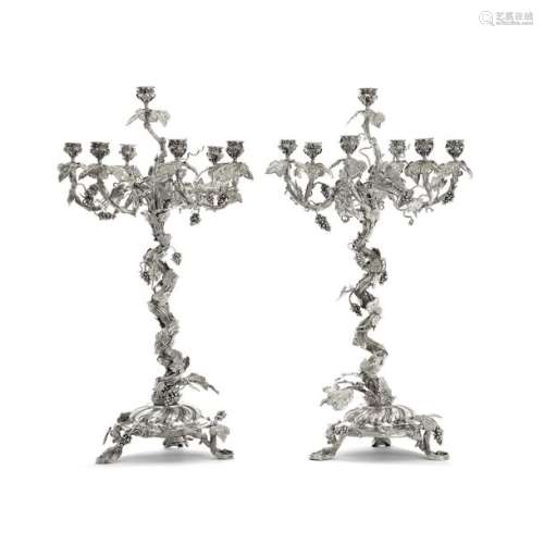 CHRISTOFLE HOUSE, A PAIR OF IMPORTANT CANDELABLE S…