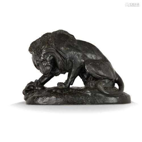 ANTOINE LOUIS BARYE (1796 1875 )LION AU SERPENT N°…