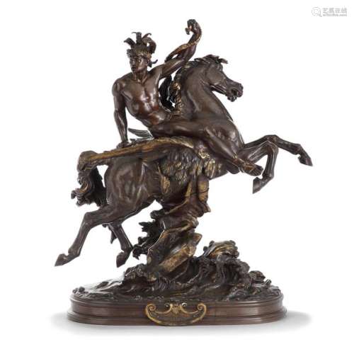 BELLEROPHONBRONZE HEBERT EMILE with a shaded brown…