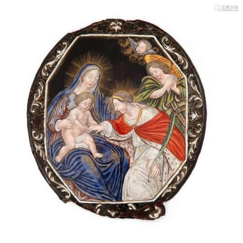 OVAL PLAQUE REPRESENTING THE MYSTICAL MARRIAGE OF …