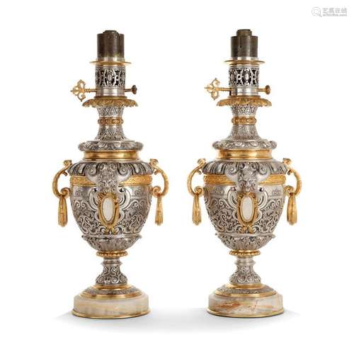 PAIR OF LAMPS, NEO RENAISSANCE STYLE, NAPOLEON III…