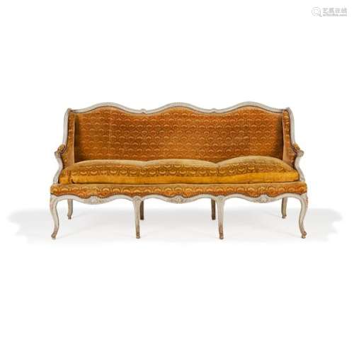 THREE PLACE EARRINGS SOFA, Epoque LOUIS XVin wood …