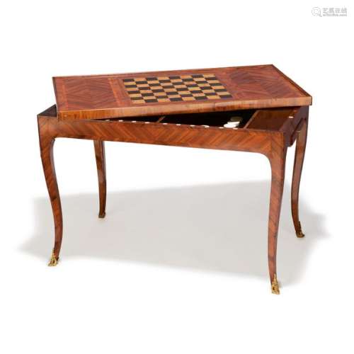 TABLE DE TRIC TRAC, ÉPOQUE LOUIS XV in violet wood…