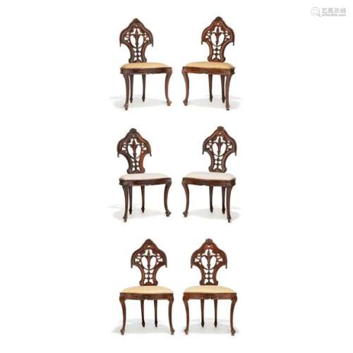 SUITE OF SIX CHAIRS, WORK PORTUGUESE ENVIRONMENT O…