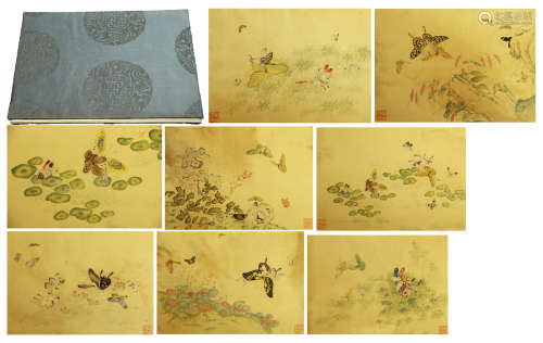 NINETEEN PAGES CHINESE ALBUM OF PAINTING BY YUZHIZHEN