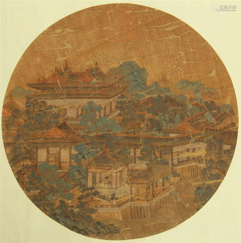 A CHINESE PAINTING HISTORIC BUILDINGS