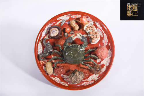 An Over-glazed Plate Qianlong Period