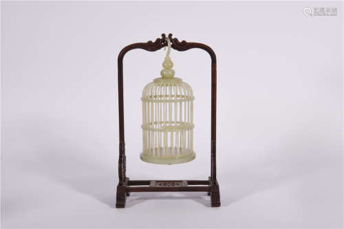 A Jade Bird Cage Qing Dynasty