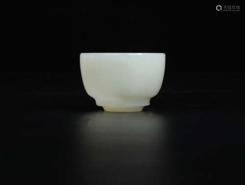 A White Jade Cup Qing Dynasty