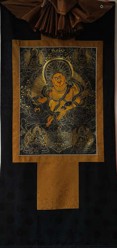 A VAISHRAVANA BUDDHA PATTERN THANGKA