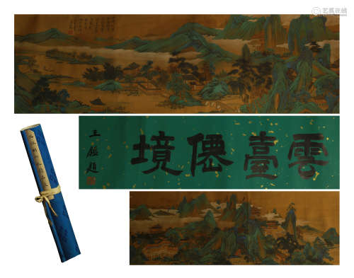 CHINESE SCROLL PAINTING OF LANDSCAPE BY WENZHENGMING