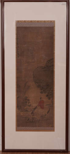 CHINESE SCROLL PAINTING OF FIGURE AND STORY