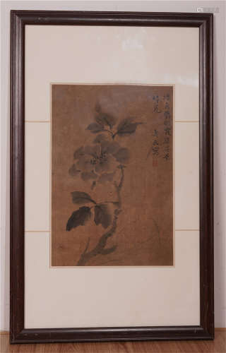 CHINESE PAINTING OF FLOWERS BY BIAN SHOUMIN