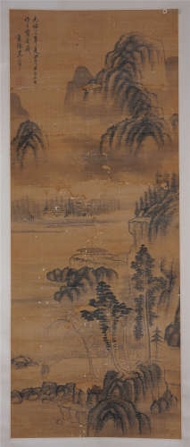 CHINESE PAINTING OF MOUNTAIN VIEWS BY MI FU