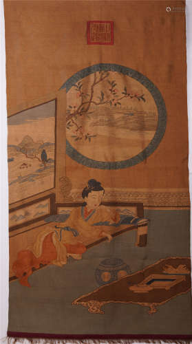 CHINESE SILK EMBROIDERY KESI TAPESTRY