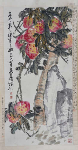CHINESE INK AND COLOR PAINTING OF WU CHANGSHUO