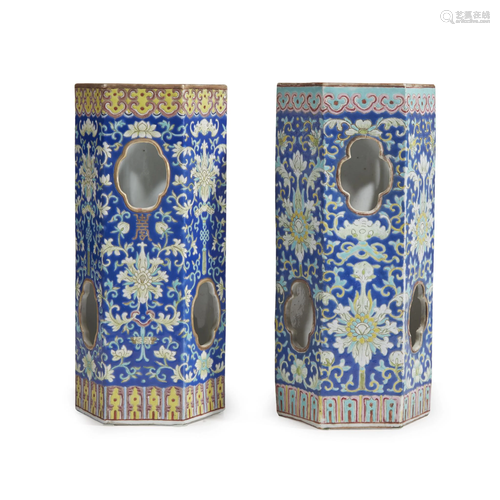 A near pair of Chinese enameled porcelai…