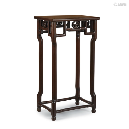 A Chinese carved hardwood stand, Late Qin…