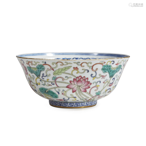 A Chinese famille rose-decorated enameled …