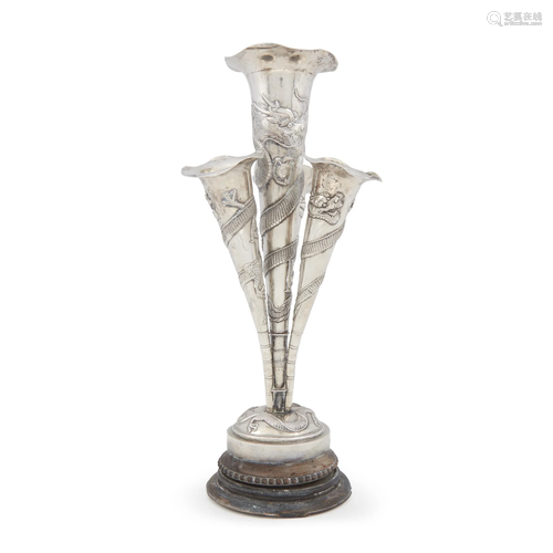 A Chinese export silver epergne,