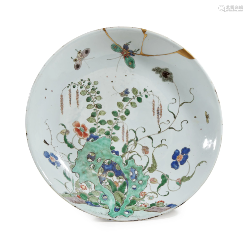 A large Chinese famille verte porcelain ch…