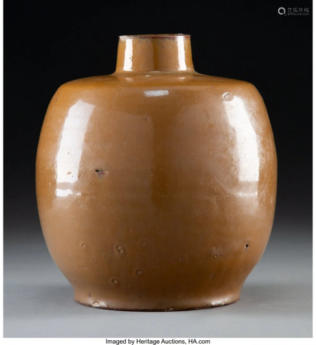 78512: A Chinese Persimmon Glaze Earthen…